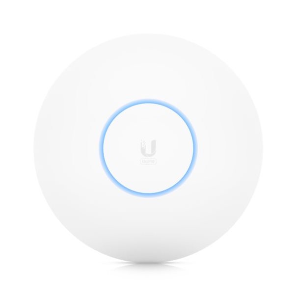 Das Bild zeigt den Ubiquiti UniFi Access Point U6-LR Longe Range.